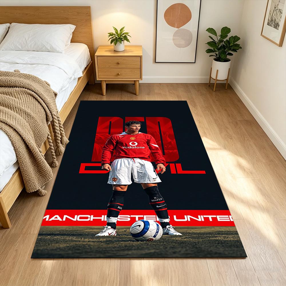 Cristiano Ronaldo Floor Rug Office Rug Perfect for Hallway Playrooms Study room Dining Room Anti-slip Rug Decorate Offices