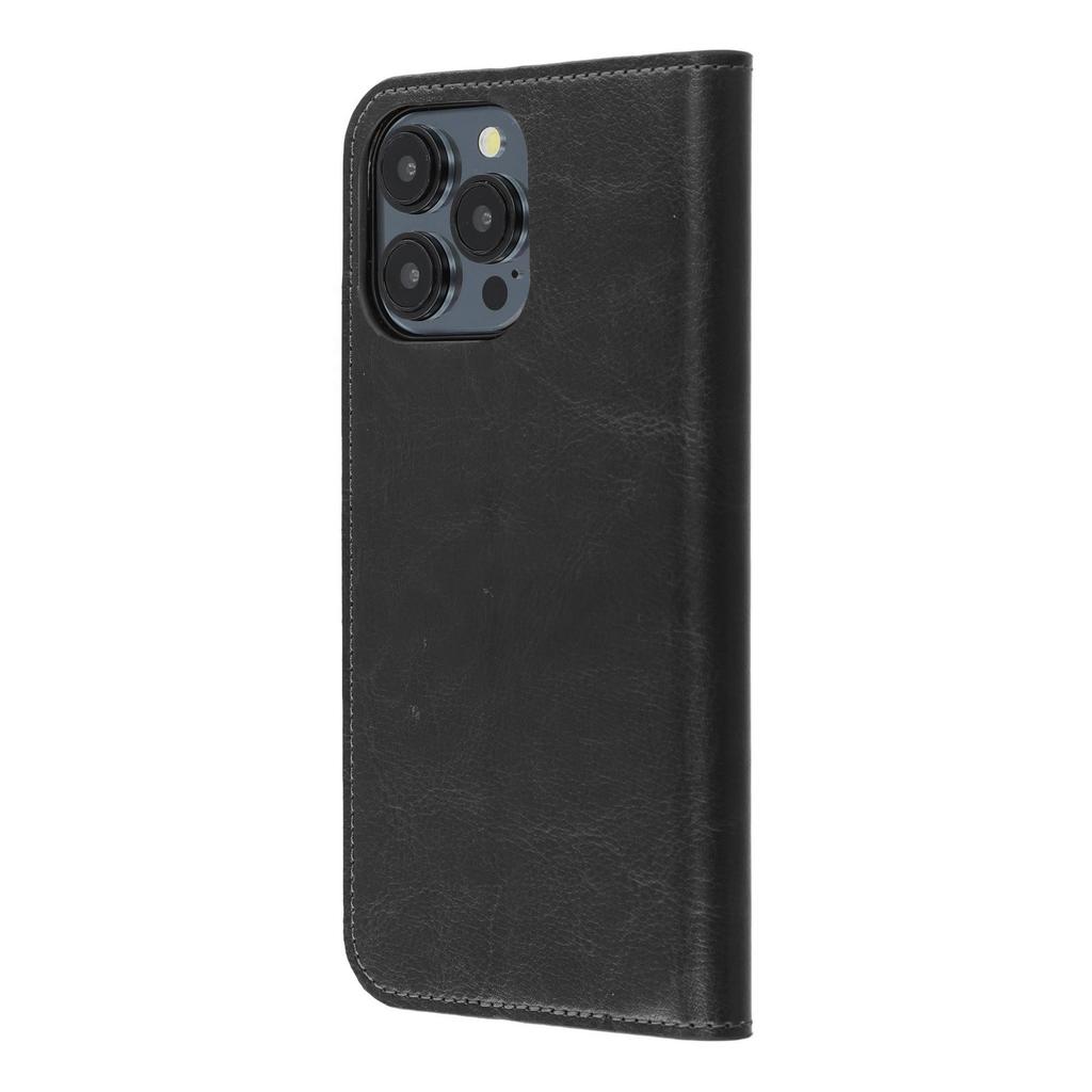 For iPhone 14 Pro Max Stand Cases Genuine Split Leather Wallet Phone Cover Magnetic Closure