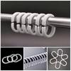 Bathroom Hooks Shower Rings Strong Pole White 12pcs Accessories C-Shaped Curtain Guide Privacy Rail Replacement