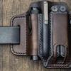 Leather Sheath Storage Pouch Belt Waist Bag for Outdoor Camping