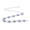 Mary Turquoise waist chain - women's versatile alloy chain with floral gemstone accents