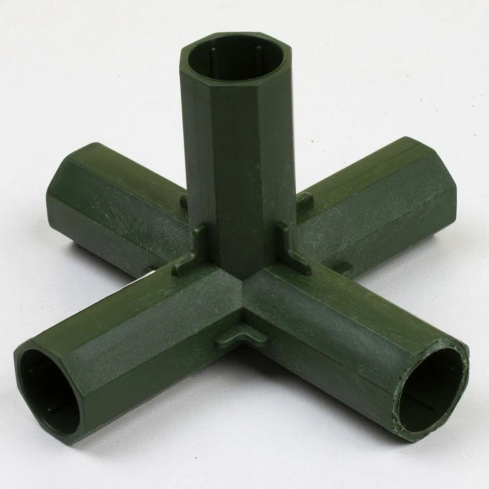 Plastic Greenhouse Frame Building Connector Support Gardening Frame Joints Pole Connector For Grape Trellis Shed Plant Stakes
