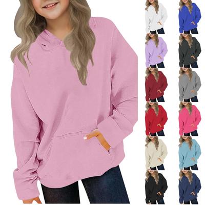 Sweat à capuche pour enfants - Haut décontracté ample de couleur pour garçons et filles
