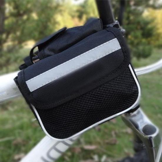 Bolsa de bicicleta com tira reflexiva anti-rachadura, à prova de choque, grande capacidade, alta resistência, 3 em 1, feixe frontal, tubo superior, bolsa de selim, acessórios para bicicleta