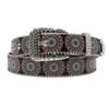 Rhinestone Belt Printed Women's Belt Belt Retro Versatile Fashion Mandala Pattern Simple Personality Belt