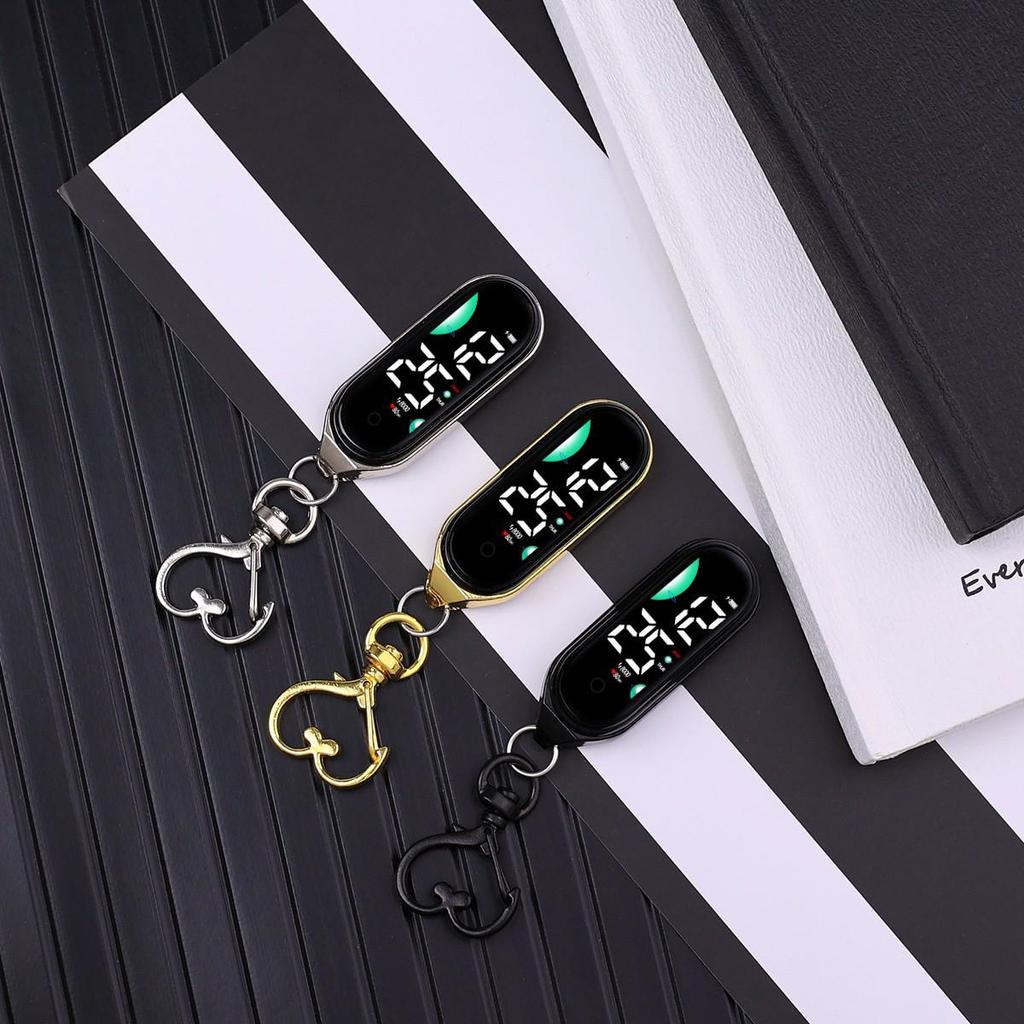 High-Value Luminous Touchscreen Keychain Clock for Students