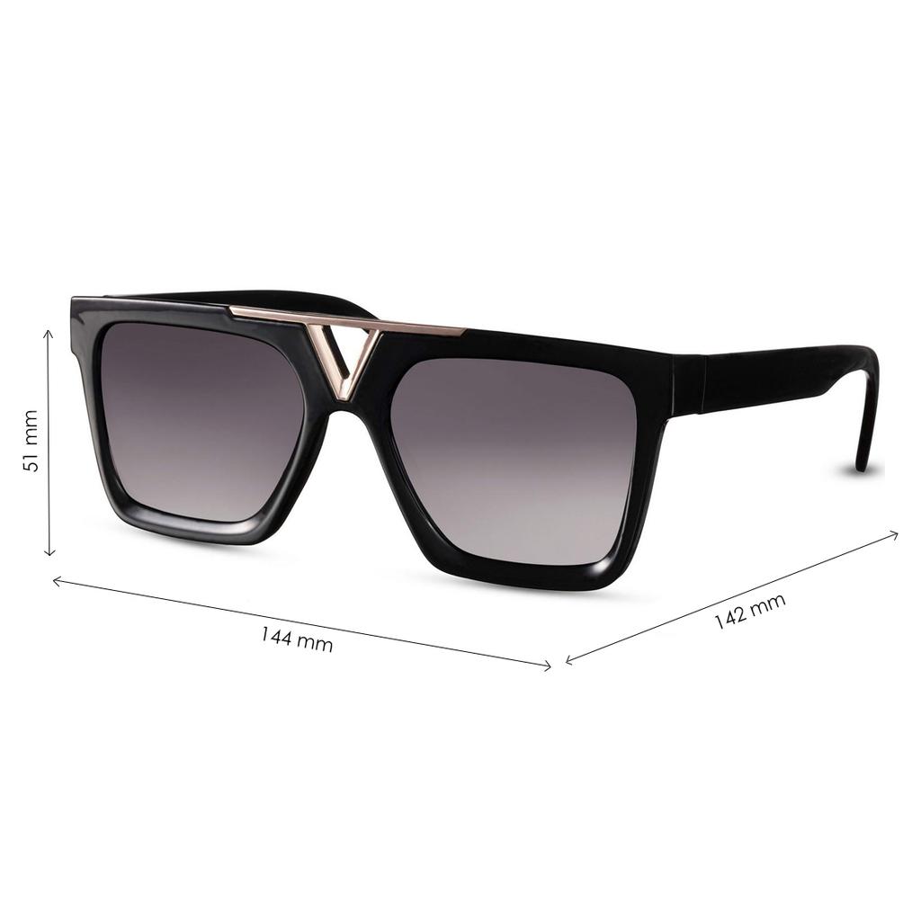 Gafas de sol de lujo para hombre, marca MARQEL, gafas de sol estilo aviador en color negro y dorado L5558