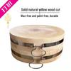 Willow Wood Round Anti-Mildew Solid Wood Cutting Board, Thickened for Household and Commercial Use