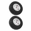 2Pcs RC Wheels Metal Remote Control Car Tires Replacement Parts for   SCX24 90081