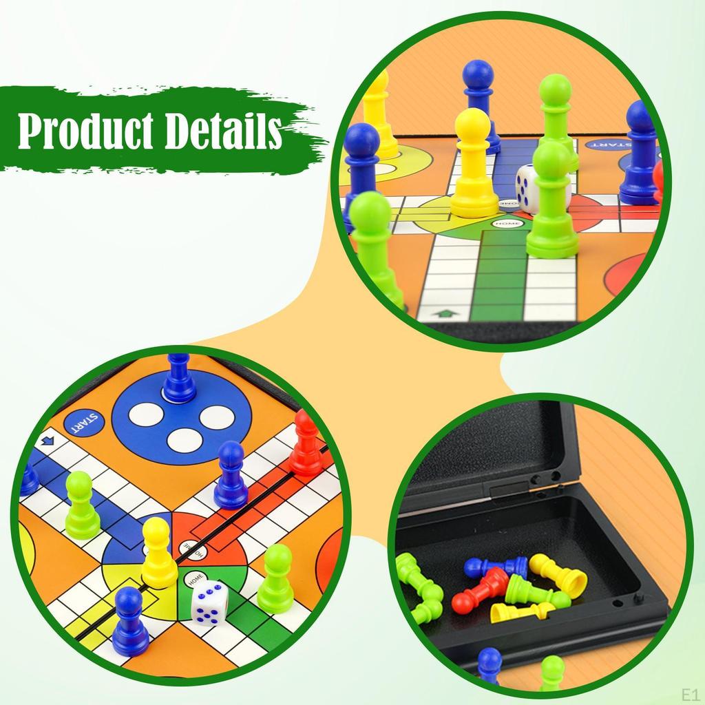 Travel Game Set Portable Educational Toys Lightweight Folding Board Desktop Battle for