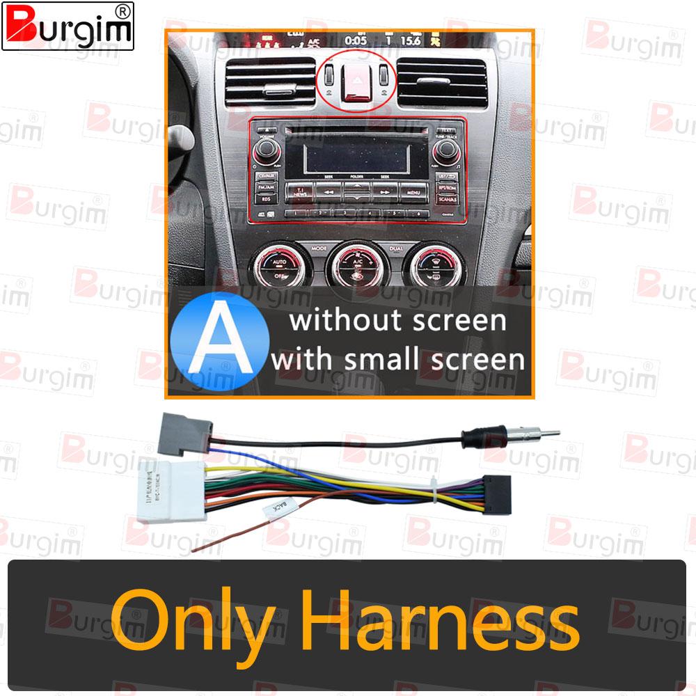 

Car Radio Fascias Frame For Subaru Forester SJ Impreza XV 2012-2015 9 inch 2DIN Multimedia Stereo Panel Harness Wire Canbus Box only cable-A