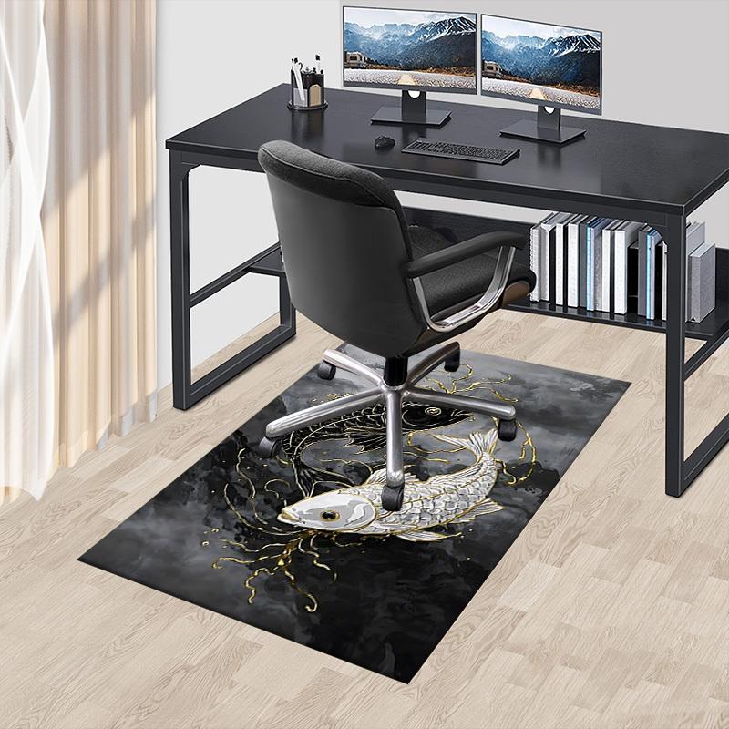 1PC Fish Yin Yang Carpet Office Rug Mat Home Decor Area Carpet Festival Gift Office desk chair carpet Longlasting Material