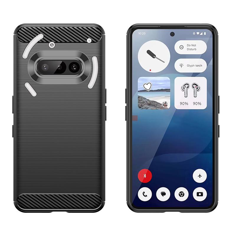 For Nothing Phone 3A Case Cover Nothing Phone 3A Capa Bumper Shockproof Carbon Fiber Soft TPU Cover For Nothing Phone 3A Funda