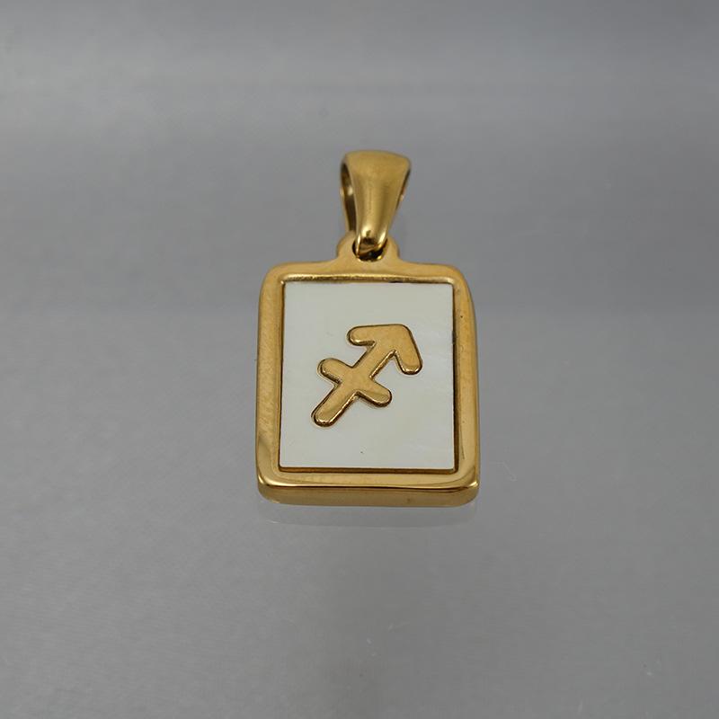 2026 Simple 12 Constellation Necklace Women's 18K Versatile Shell Constellation Pendant Jewelry Women