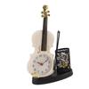 Violin Alarm Clock Retro Fashion Pencil Sharpener Function Table Alarm Clock Violin Shape Novelty Bedside Clock for Music Lovers