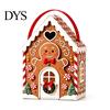 Reusable Holiday Gift Packaging Christmas House Box with Handle, 3D Gingerbread/Santa Claus/Tree/Snowflake Candy Snack Containers for Parties