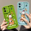Hülle mit Weihnachtselch-Schneemann-Muster für iPhone 16 Pro 15 14 Plus 13 12 11 Pro Max Xr Xs X 8 7 Linsenschutz, weiches TPU, stoßfest, einfarbige Abdeckung