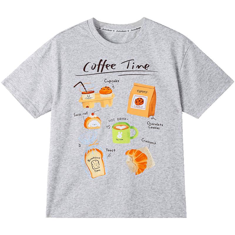 

Girls Summer Loose High-Elastic Cotton Short Sleeve T-Shirt 140