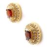 Les Trésors De Lily [K7187] - Garnet 'Sissi' Gold Plated Earrings