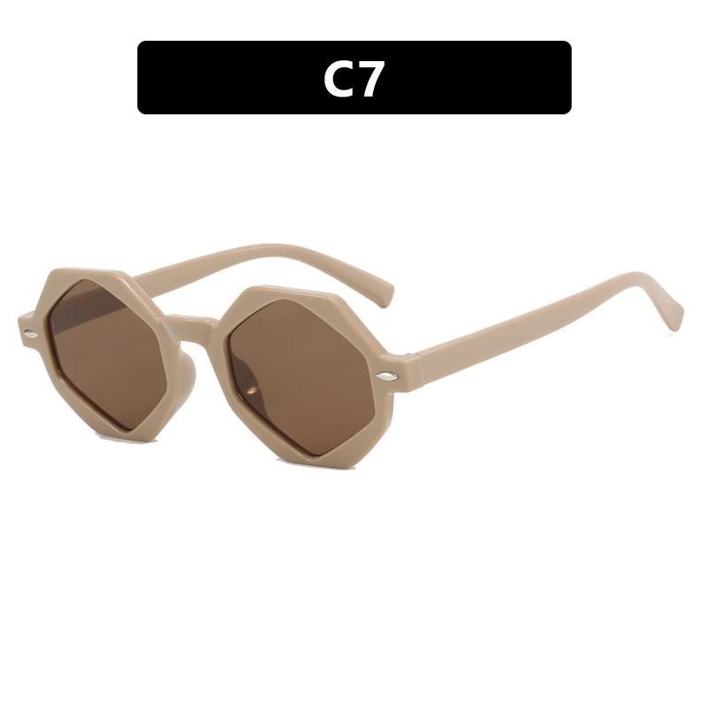 Polygon Retro Cat Eye Sunglasses Women Men High End Trend Sun Glasses Seaside Party Driving Glasses