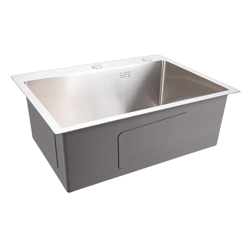 Stainless Steel RV Sink 24 Inch Single Bowl Kitchen Sink Basin Top Mount Undermount with Nano Coating for Food Truck