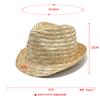 Parent-child hat Korean version summer beach hat women's bow flat edge sun protection straw hat outdoor flat top sun hat