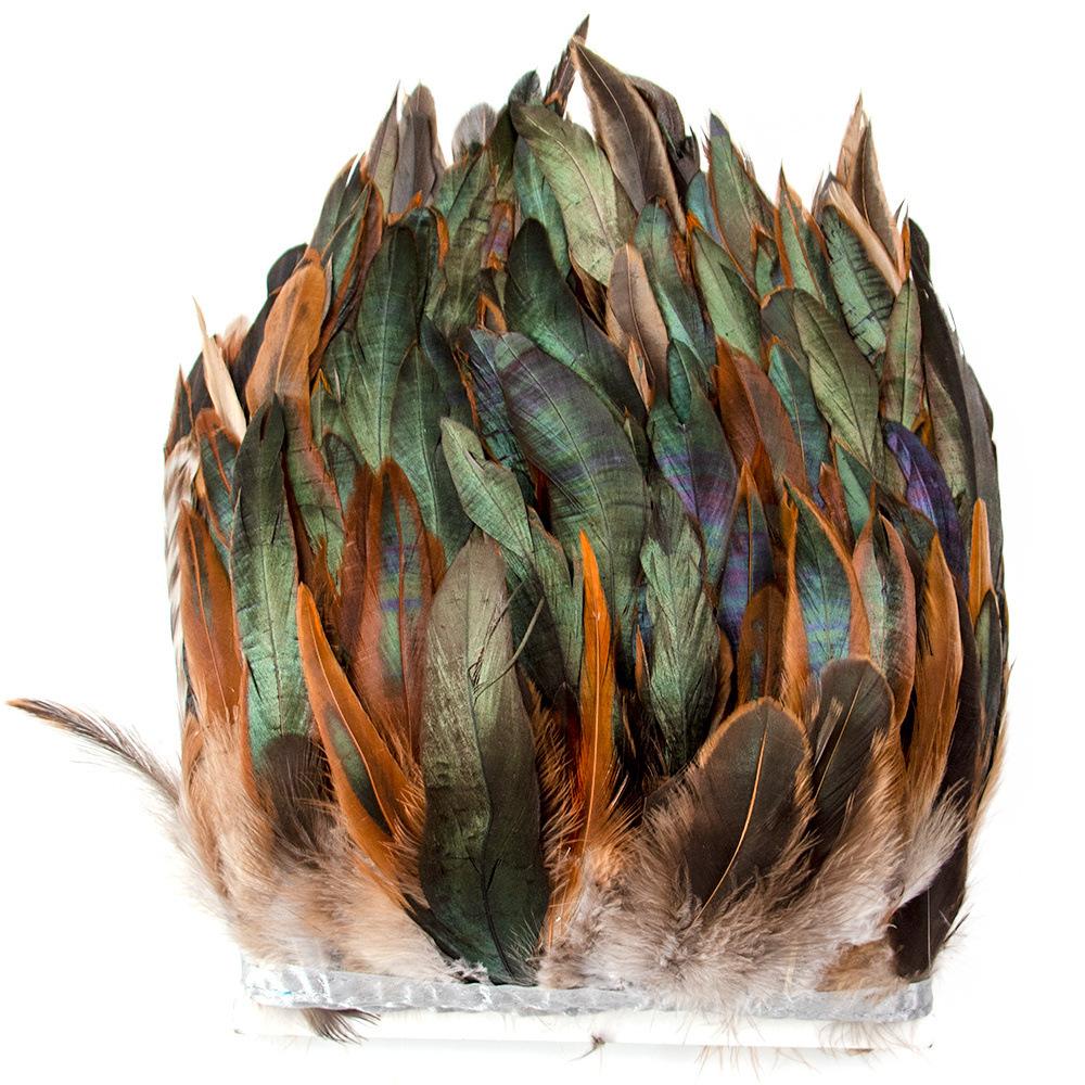

1M Natural Rooster Feather Cloth Trim Ribbon Chicken Feather Fringe Decorative Sewing Feather Skirt Accessories Home серый