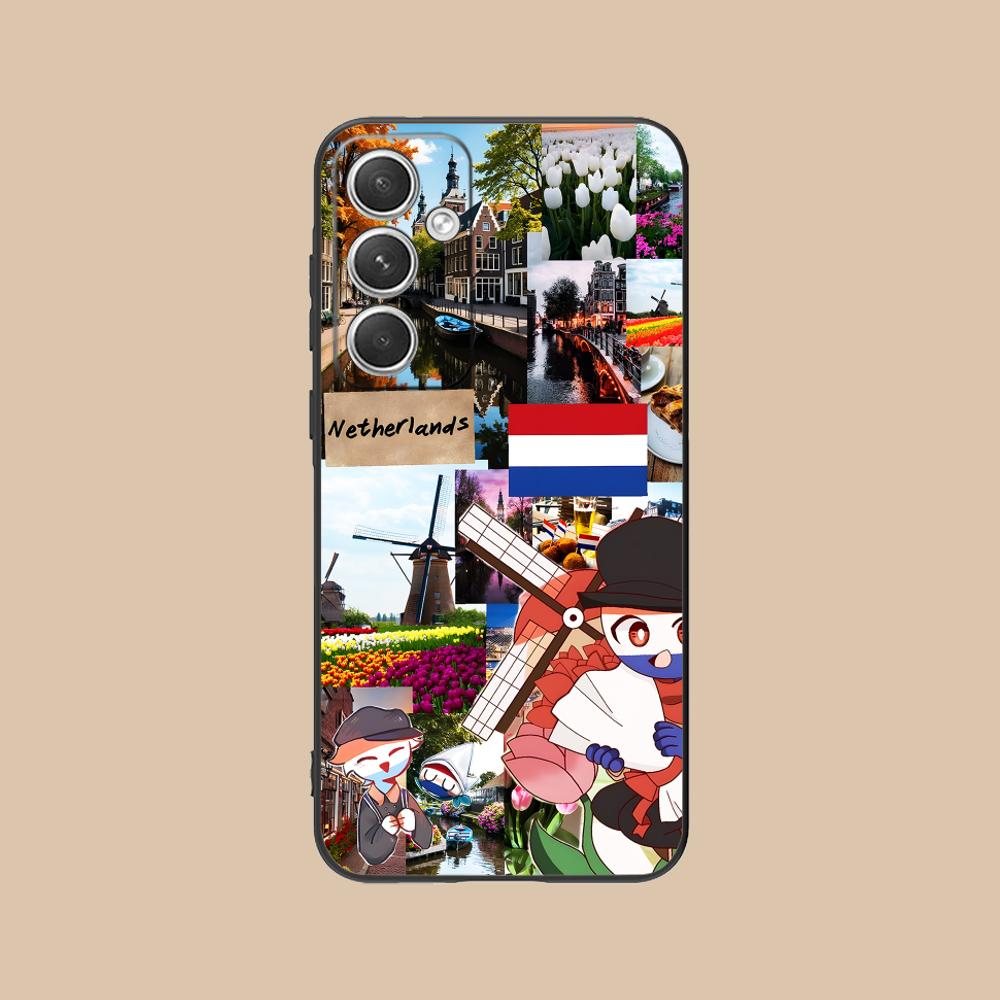 

Netherland Dutch Flag TPU Mobile Phone Case for Samsung Galaxy S26 S25 S24 S23 S22 S21 S20 Note20 Plus FE Ultra Colorful Cover Galaxy Note20