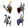 MOC Building Blocks Medieval Character Accessories Warhorses Militiamen Dragons Castles Knights Brick Gifts Toy Helmets Shields