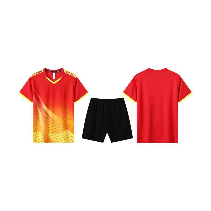 Unisex Summer Sports Team Training Uniform - Loose Short Sleeve Football Suit 4XS