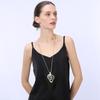 Accessories Metal Necklace Simple Geometric Threaded Long Women'S Fashion Sweater Chain