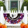 Polyester Halloween Fan Flag Decorative Ghost Pumpkin Bunting Flag  for Home
