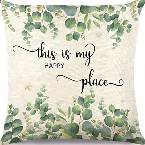 Plant and Flower Print Pillow Case Car Home Sofa Living Room Linen Pillow Cushion Nordic Style