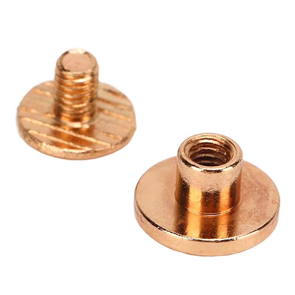 200er Set Buchbindeschrauben 9x5mm Hartes Dickes Messingmaterial Gleichmäßige Beschichtung Buchbindeschrauben Sortiertes Set für Fotoalbum