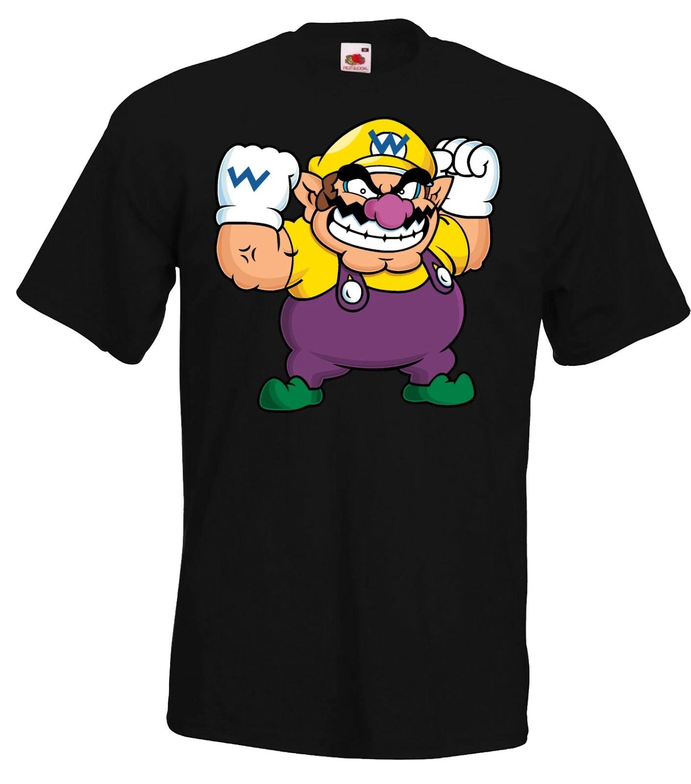 Youth Designz Wario Mens T-Shirt Logo Funny Nerd Gaming Mario Luigi Yoshi Fun 2XL
