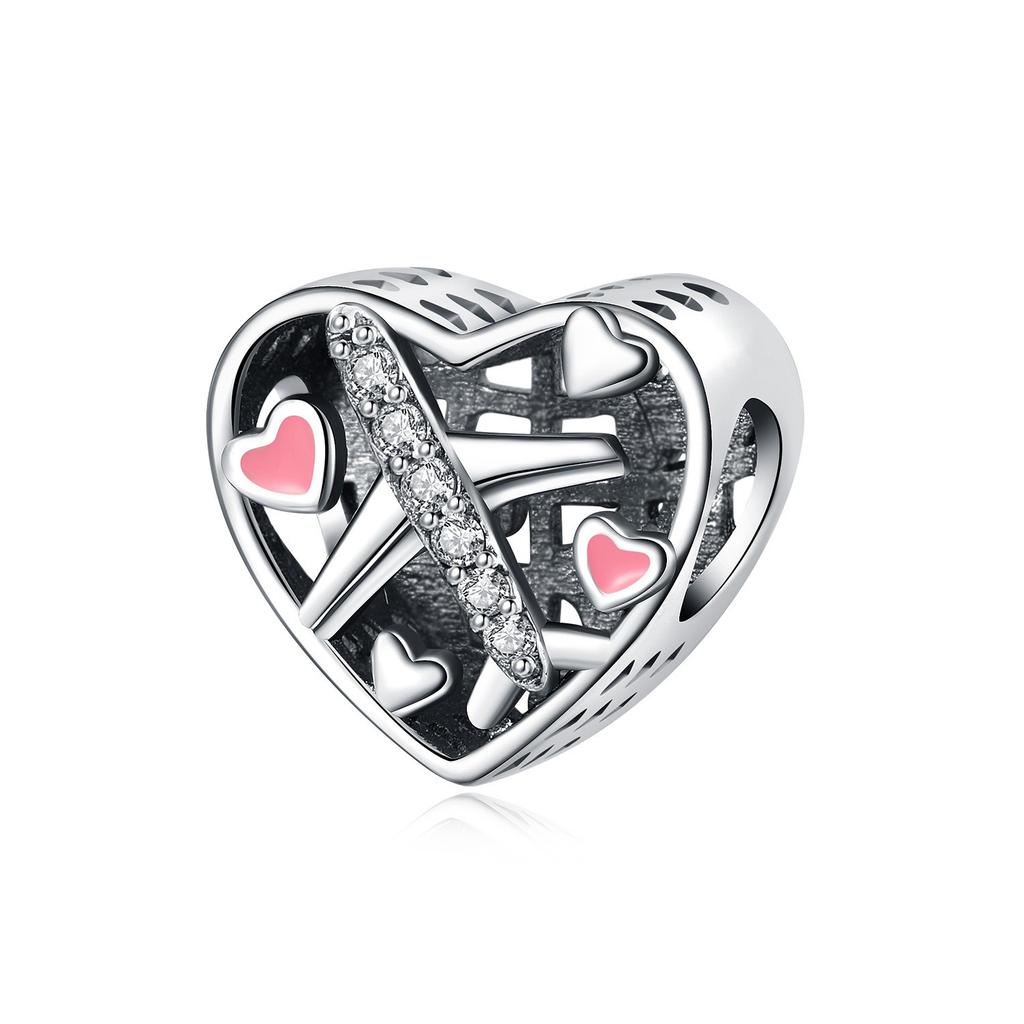 Trendy Heart Shaped Zircon Beads for Bracelet and Necklace Making