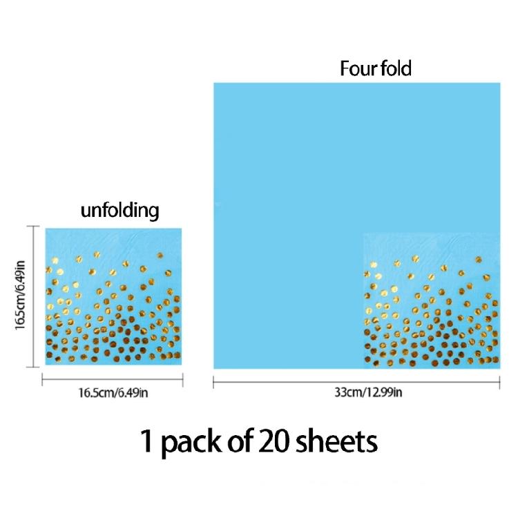 Pack of 20 Strong Absorbent Disposable Napkins Gold Foil Designs for Birthday Christmas Party Occasion Use