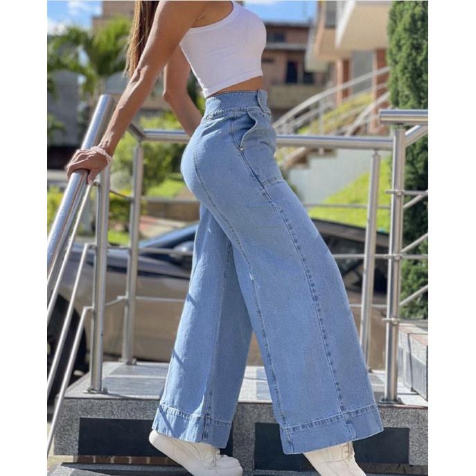 2026 casual long pants, high-waisted wide-leg pants, women's jeans style