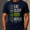 Eat Sleep Run Repeat Shirt, Runner Gift Tee, Marathon Training Shirt, Running Lover T Shirt, Race Day Tee, Running Graphic Tee