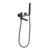 Black Brass Bathroom Bathtub Faucet Set with Shower Head and Hot/Cold Mixer Valve