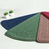 Solid Color Retro Semi-circular Dust Removal Door Mat Home Household Bathroom Non-slip Floor Rug