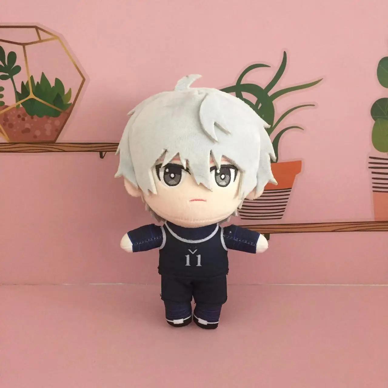 Blue Lock Seishiro Nagi Plüschtier 20 cm Isagi Yoichi Mikage Niedliches Weiches Kuschelkissen Geburtstagsgeschenk 20cm