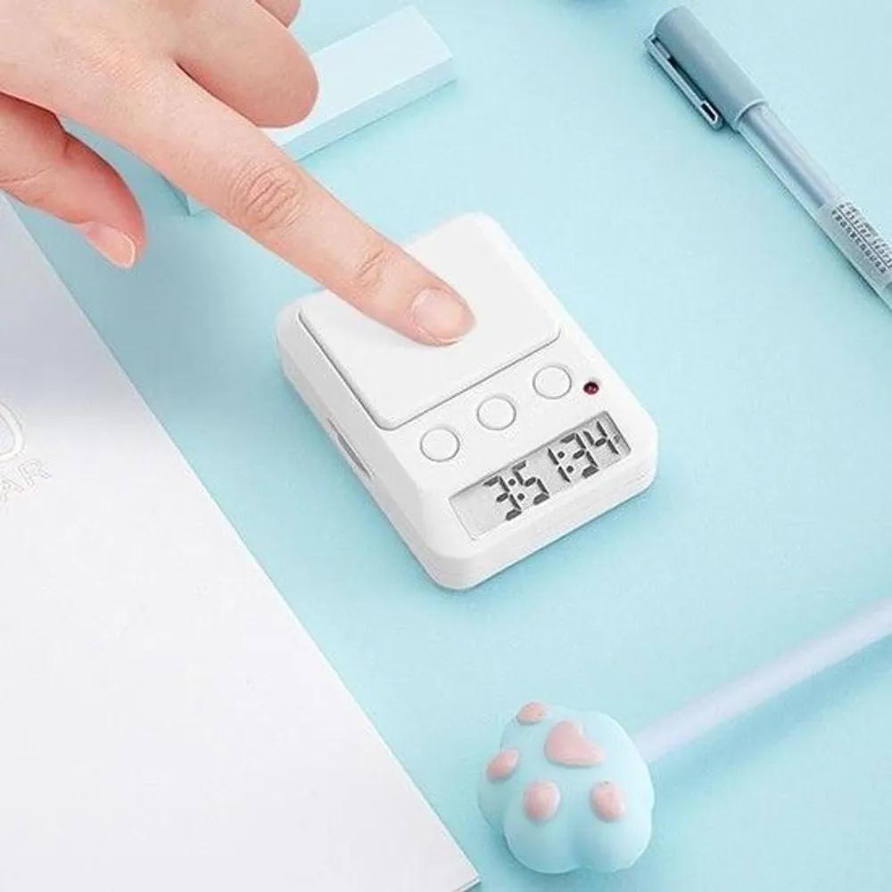 Clock Study Timer Study Timer Button-type Stopwatch (46327905) white
