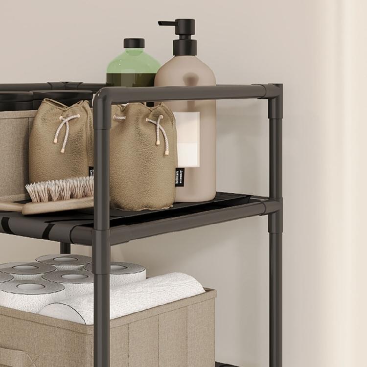 Space Saving Laundry Basket with 2 Shelves Sturdy Oxford Fabric Removable Liner Collapsibles Clothes Organizers