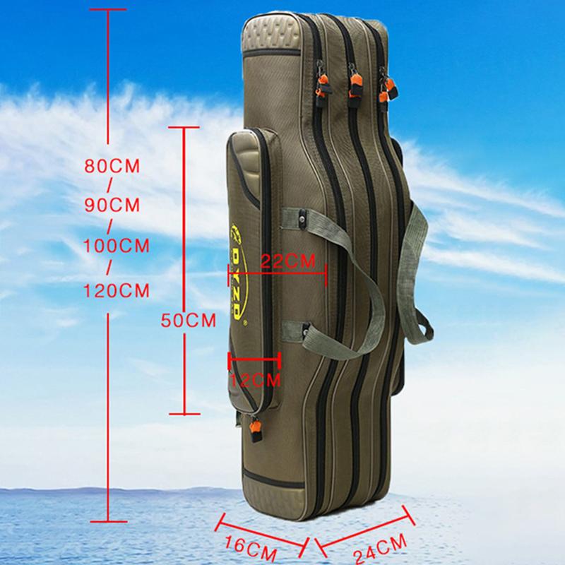 Fishing Bag 80cm90cm1 Meter 1.2 Two-layer Three-layer Four-layer Large-capacity Fishing Gear Bag, Sea Rod Bag, Fishing Rod Bag, Big Belly Bag
