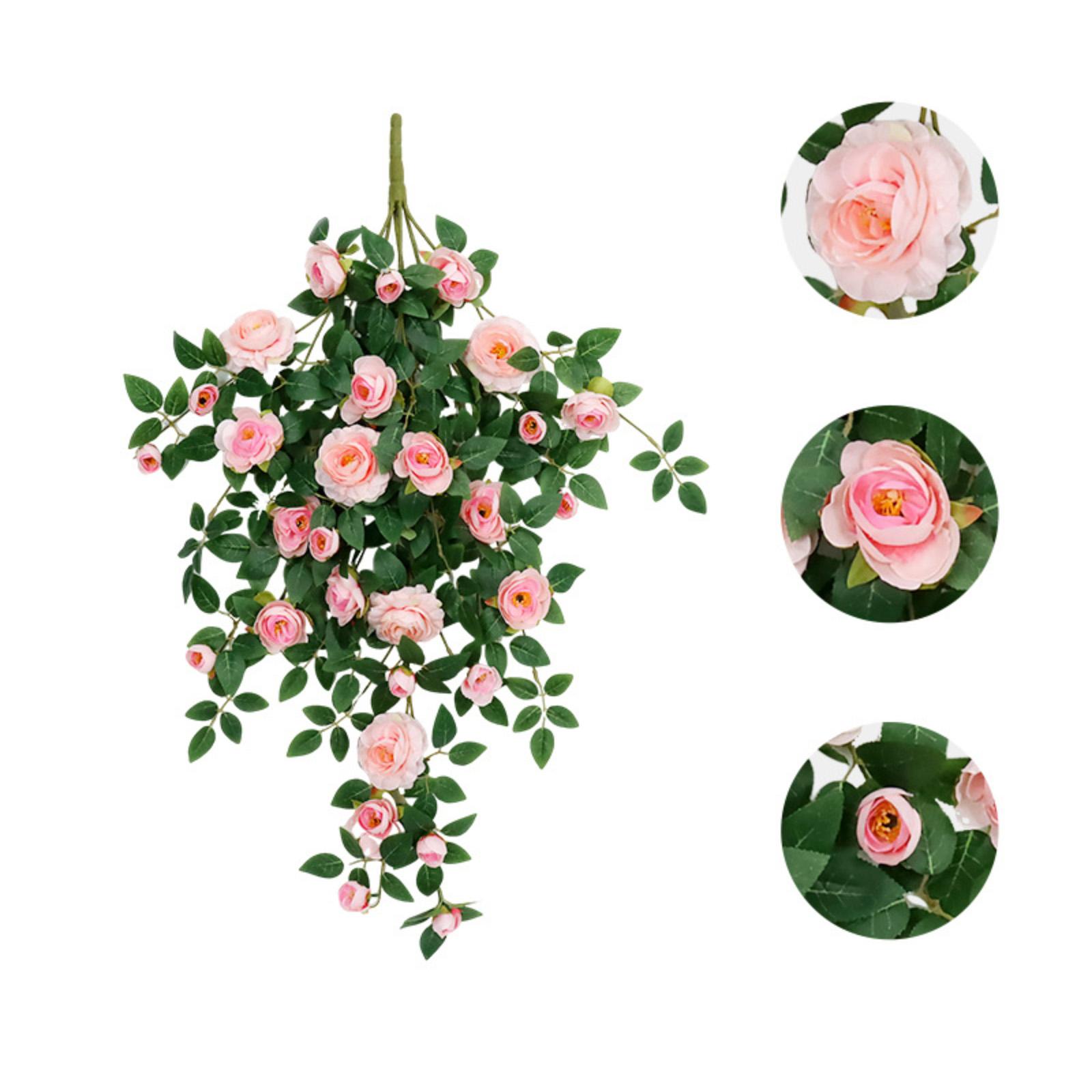 

0,9 м Искусственная цветочная лоза, Искусственная цветочная лоза, Пластиковый цветок, Маскировка трубы, Украшение балкона One Size розовый