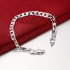 Copper Color 6M-8MM Geometry Chain Bracelet Necklace Jewelry Set for Woman Men Fashion Party Wedding  Gift