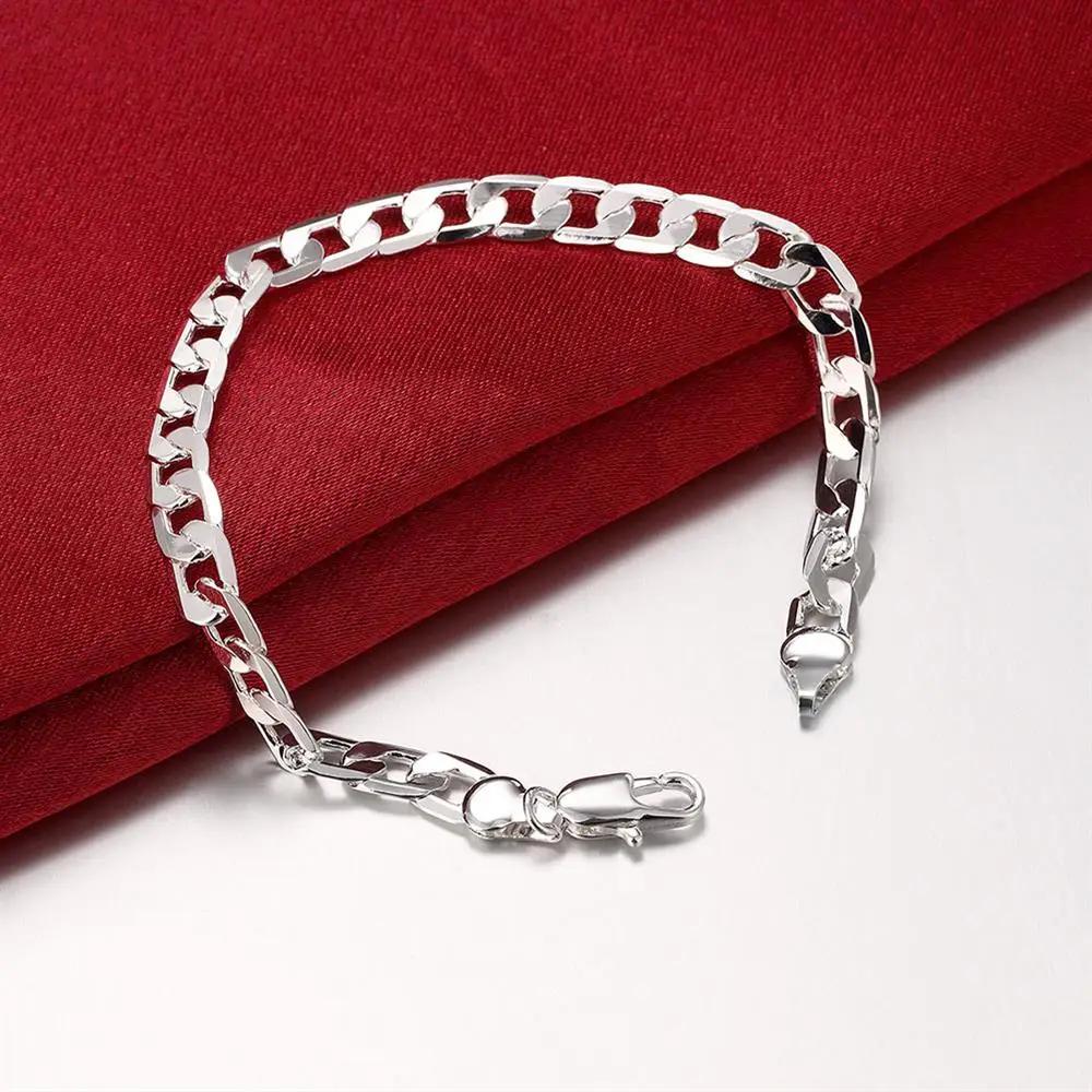 Copper Color 6M-8MM Geometry Chain Bracelet Necklace Jewelry Set for Woman Men Fashion Party Wedding  Gift