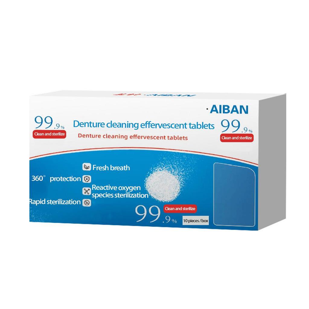 Effervescent Tablets for Denture, Retainer, and Invisible Braces Cleaning