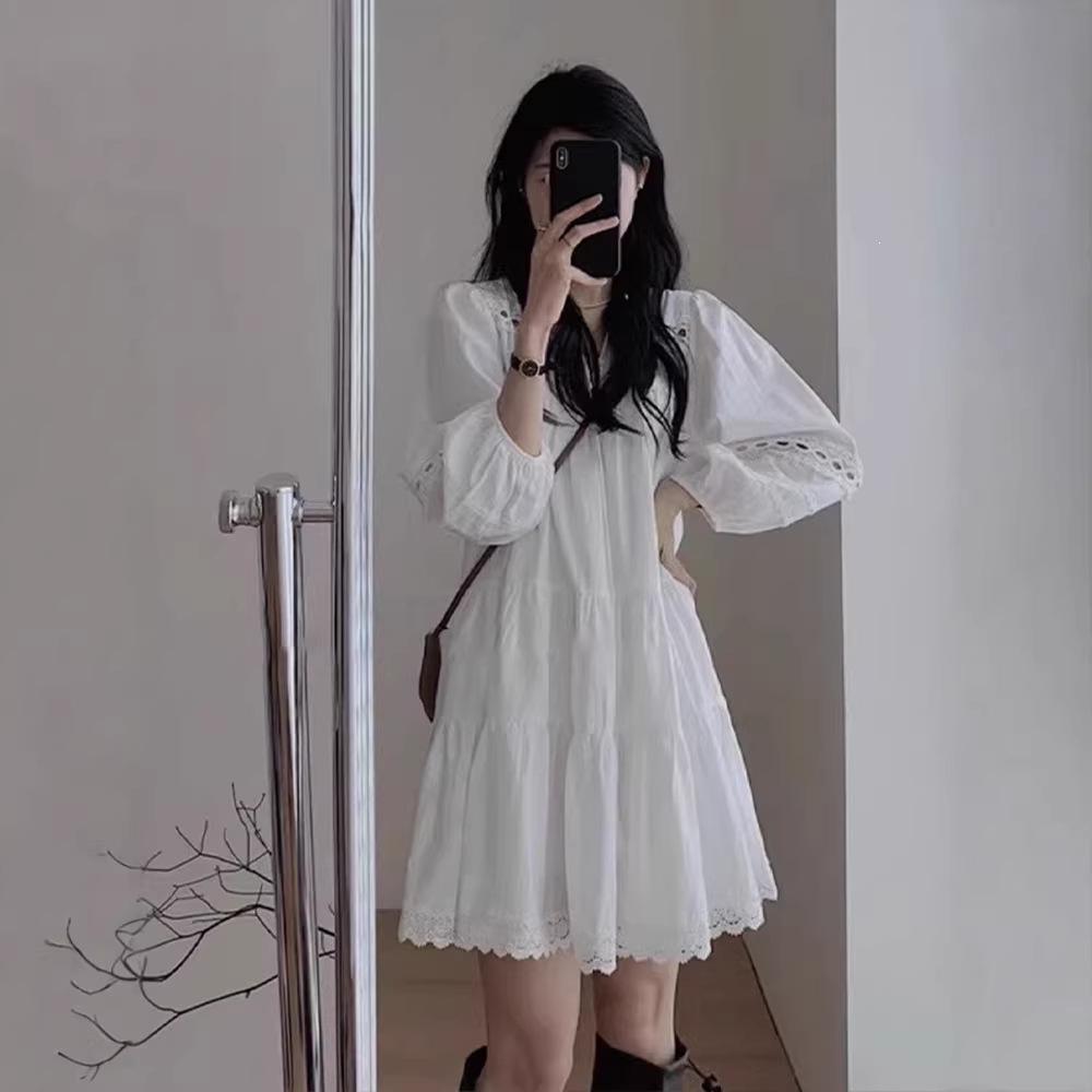 French White Shirt Dress Women's New Spring Small Man Is Very Good-looking Xinjiang Yunnan Travel Wear